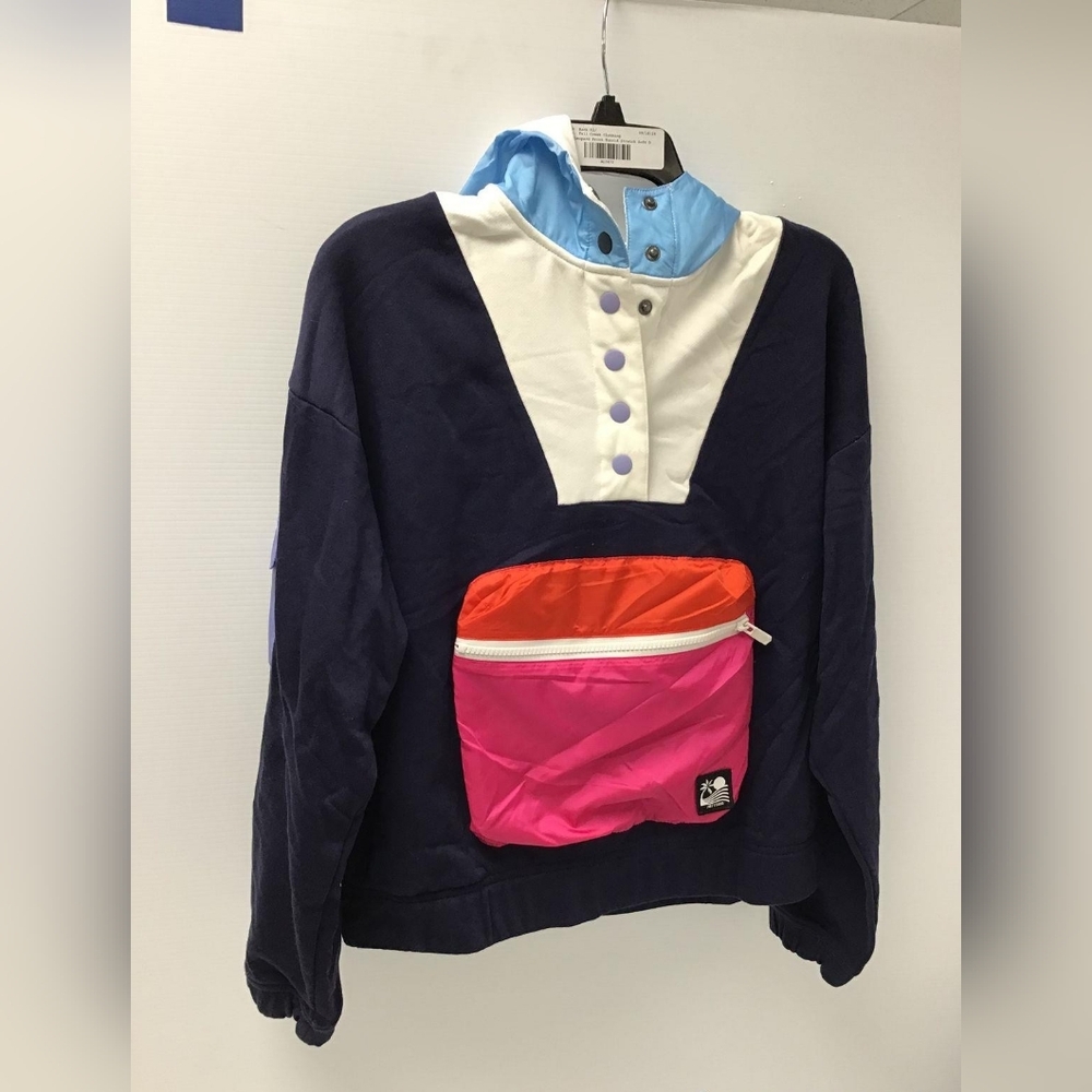 NEW BALANCE x Staud | Womens Colorblock Windbreaker Hoodie NEW XS Surf Jacket
